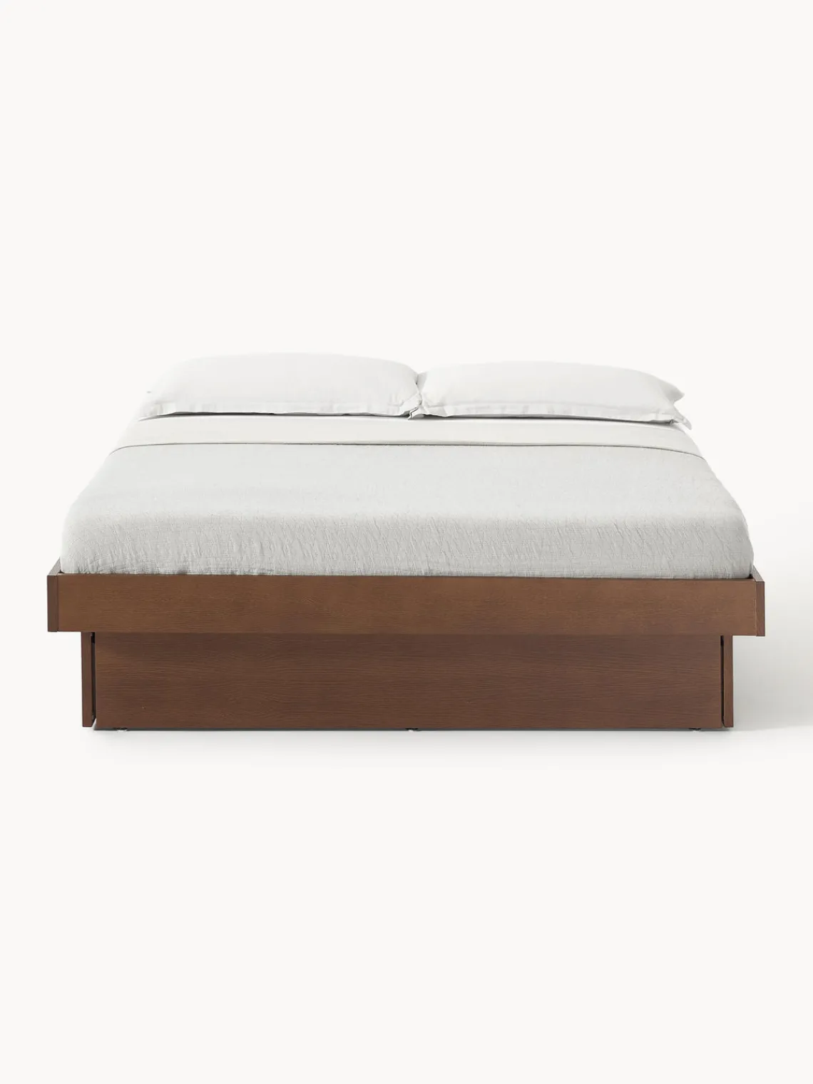 Westwing Collection Cama de madera con cajones Sato