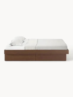 Westwing Collection Cama de madera con cajones Sato