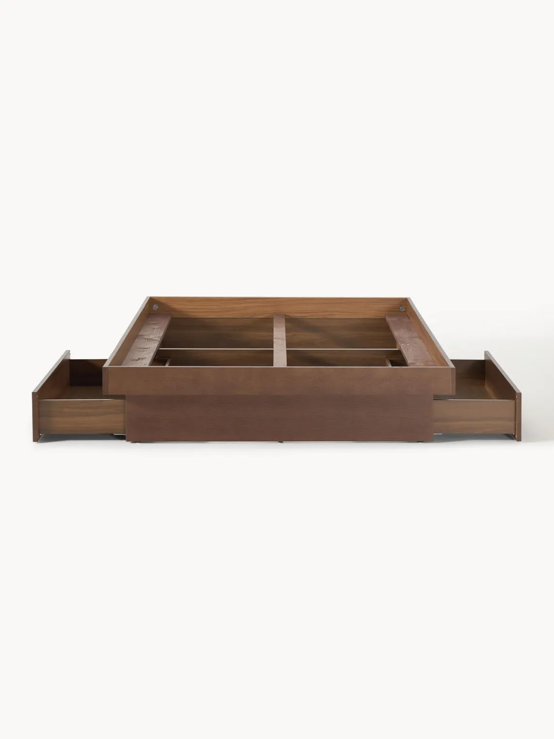 Westwing Collection Cama de madera con cajones Sato