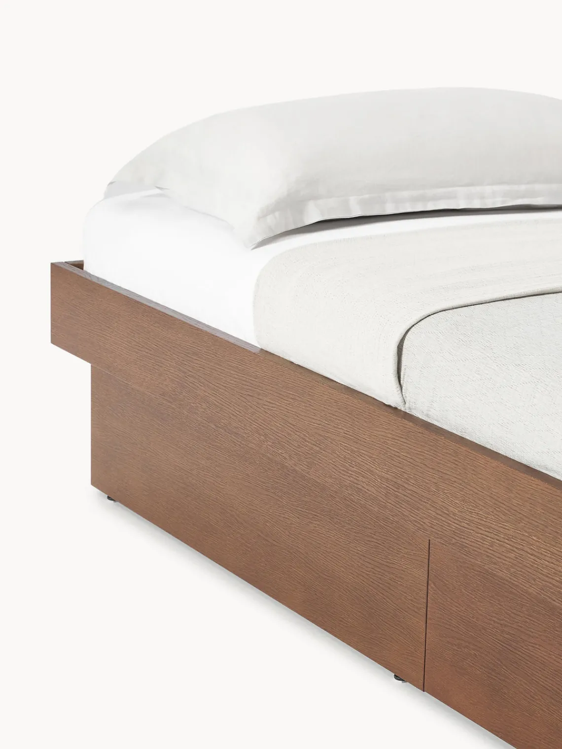 Westwing Collection Cama de madera con cajones Sato
