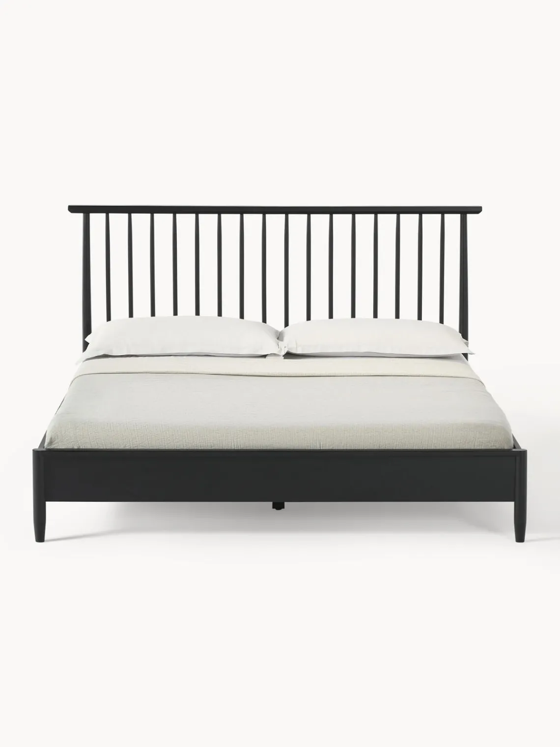 Westwing Collection Cama de madera de pino con cabecero Windsor