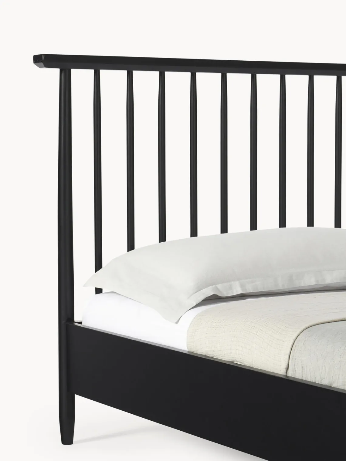 Westwing Collection Cama de madera de pino con cabecero Windsor