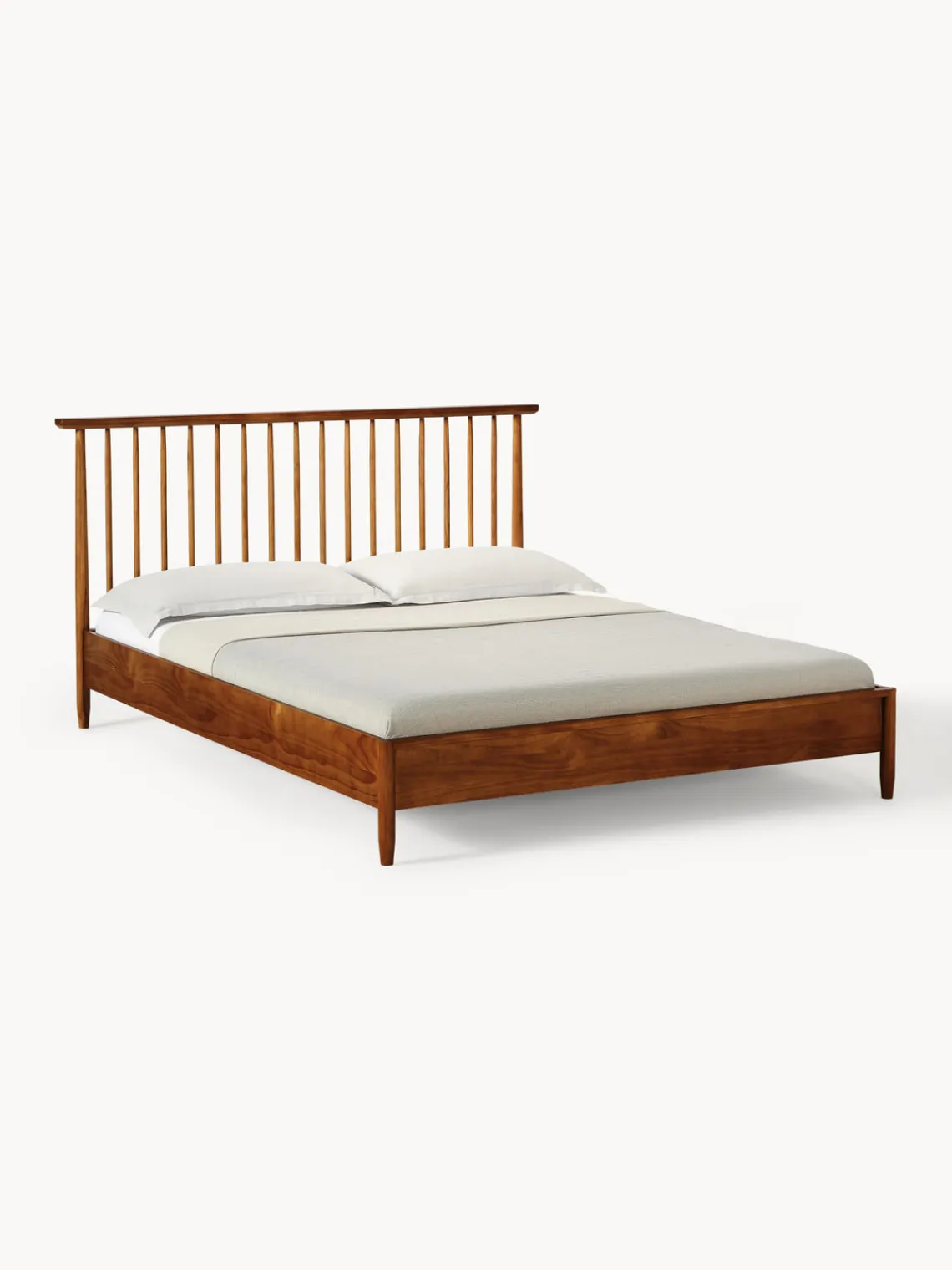 Westwing Collection Cama de madera de pino con cabecero Windsor