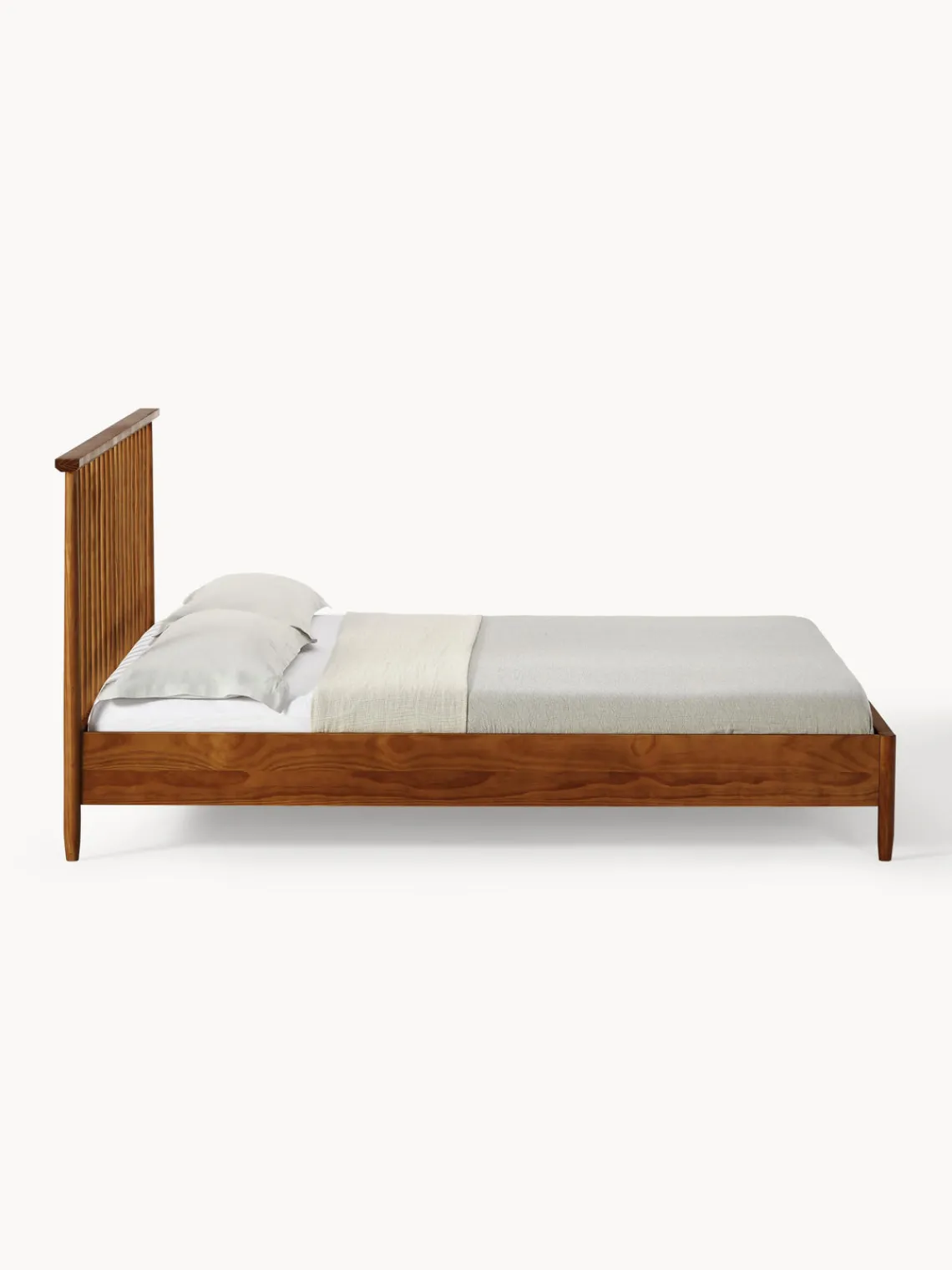 Westwing Collection Cama de madera de pino con cabecero Windsor