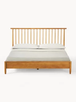 Westwing Collection Cama de madera de pino con cabecero Windsor