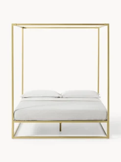Westwing Collection Cama de metal con dosel Belle
