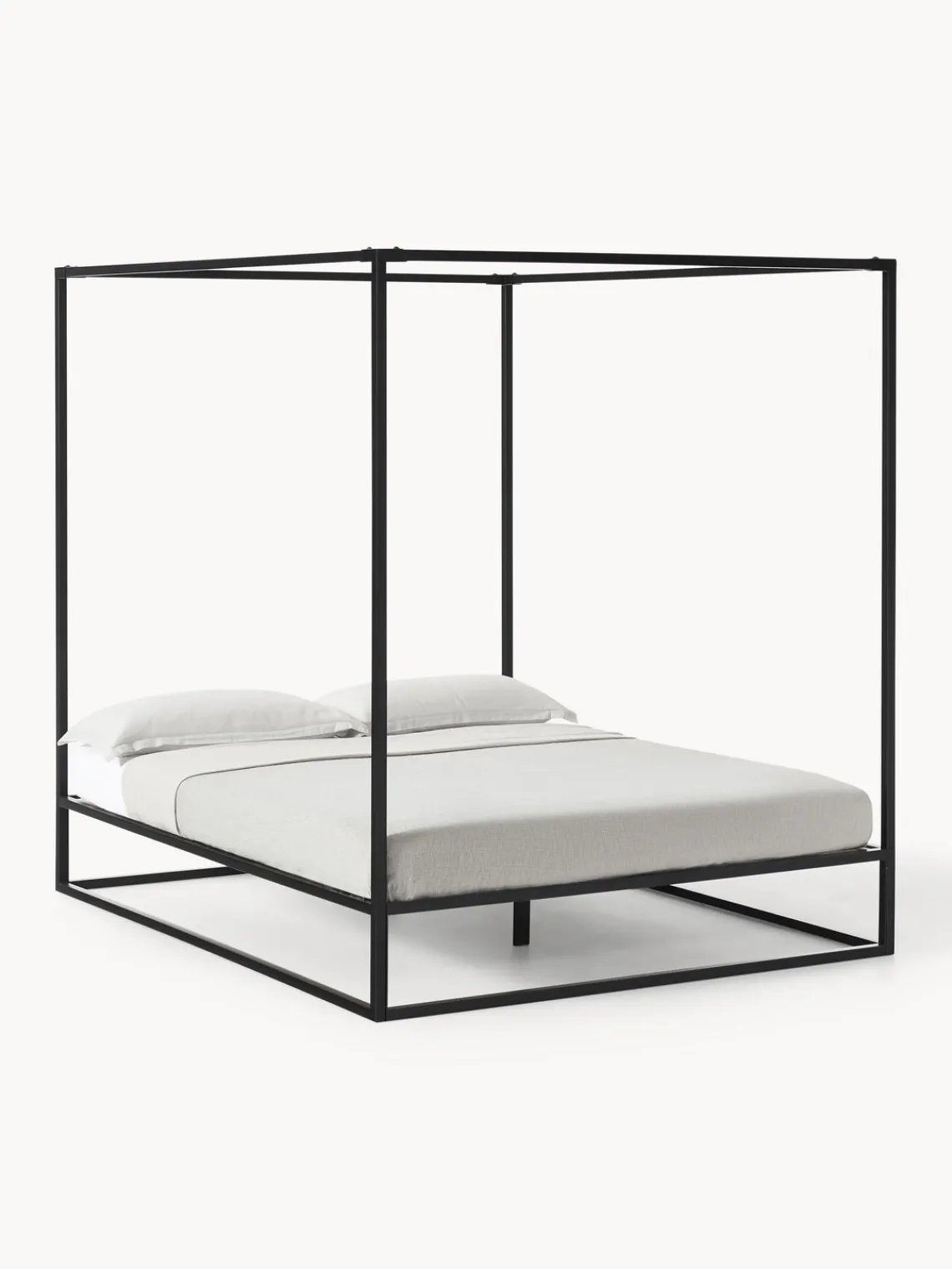 Westwing Collection Cama de metal con dosel Belle