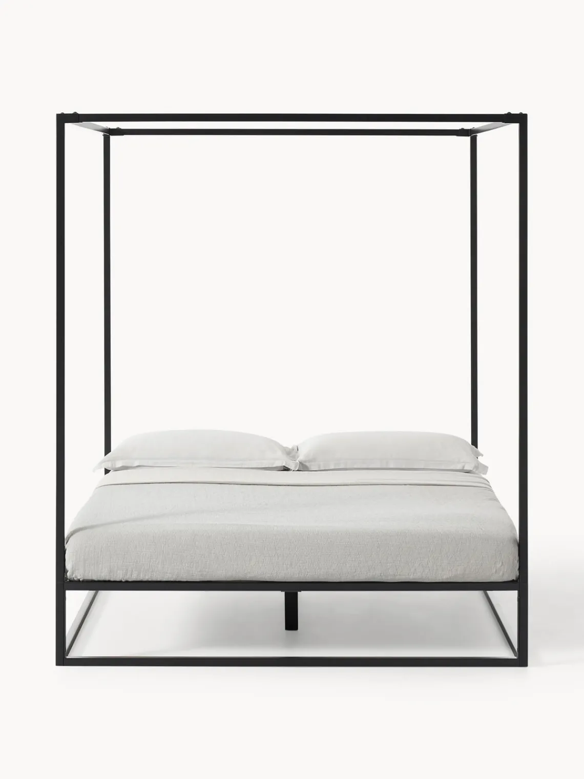Westwing Collection Cama de metal con dosel Belle