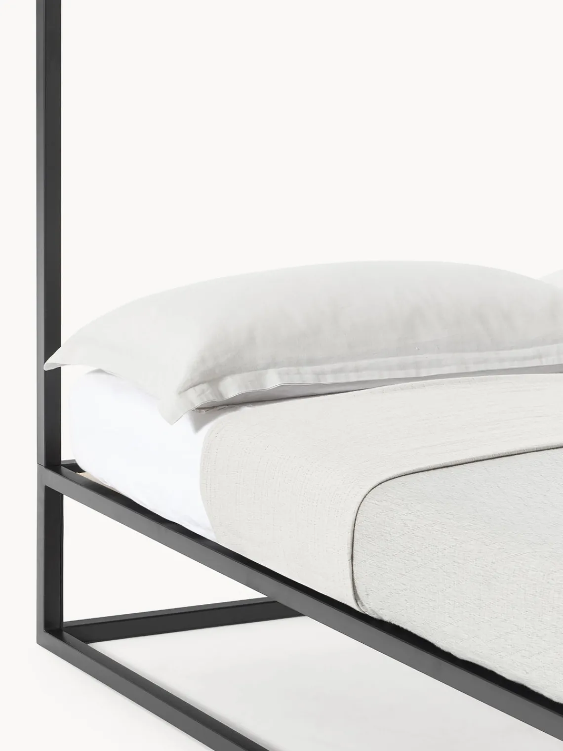 Westwing Collection Cama de metal con dosel Belle