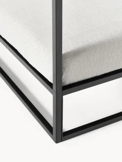 Westwing Collection Cama de metal con dosel Belle