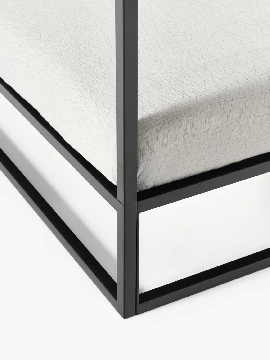 Westwing Collection Cama de metal con dosel Belle