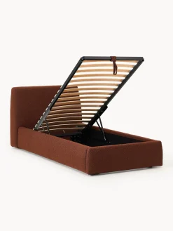 Westwing Collection Cama individual en tejido bouclé con espacio de almacenamiento Cloud^ Camas Individuales|Camas Tapizadas