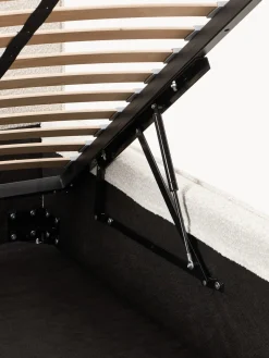 Westwing Collection Cama individual tapizada en tejido bouclé con espacio de almacenamiento Dream