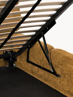 Westwing Collection Cama individual tapizada en borreguillo bouclé con espacio de almacenamiento Tayla