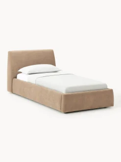 Westwing Collection Cama individual tapizada con espacio de almacenamiento Cloud