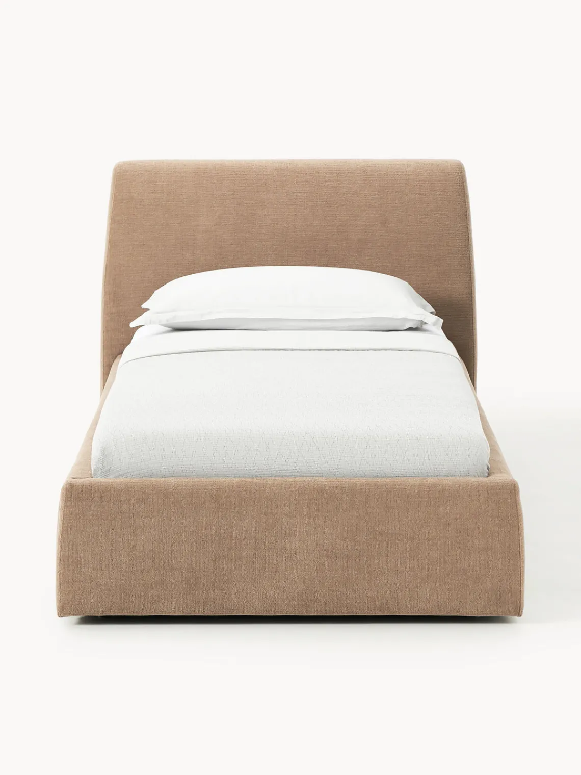 Westwing Collection Cama individual tapizada con espacio de almacenamiento Cloud