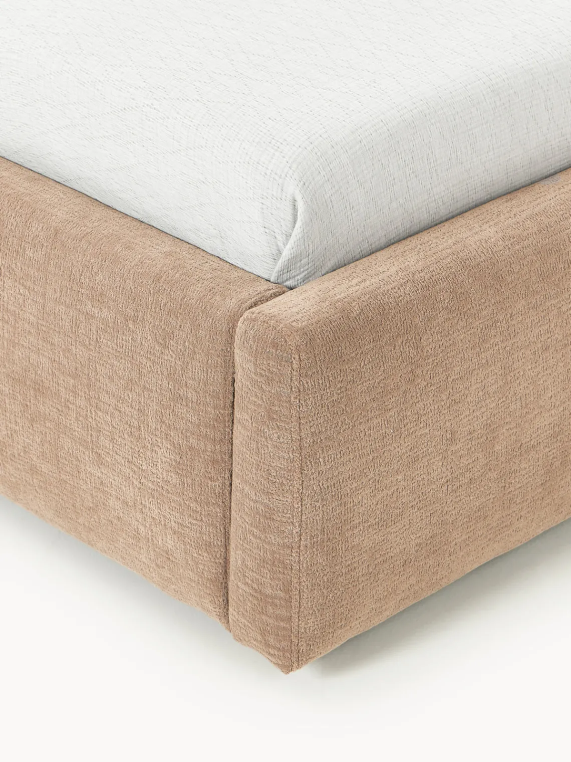 Westwing Collection Cama individual tapizada con espacio de almacenamiento Cloud