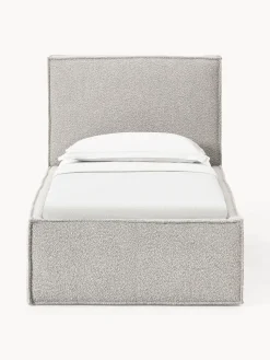 Westwing Collection Cama individual tapizada en tejido bouclé con espacio de almacenamiento Dream^ Camas Individuales|Camas Tapizadas