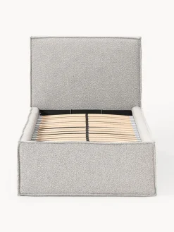 Westwing Collection Cama individual tapizada en tejido bouclé con espacio de almacenamiento Dream^ Camas Individuales|Camas Tapizadas