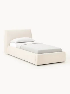 Westwing Collection Cama individual tapizada con espacio de almacenamiento Cloud