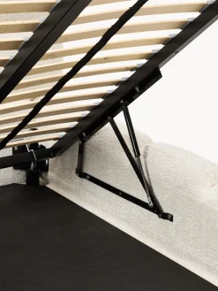 Westwing Collection Cama individual tapizada en borreguillo bouclé con espacio de almacenamiento Tayla^ Camas Individuales|Camas Tapizadas