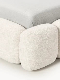 Westwing Collection Cama individual tapizada en borreguillo bouclé con espacio de almacenamiento Tayla^ Camas Individuales|Camas Tapizadas