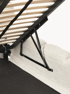 Westwing Collection Cama individual tapizada en borreguillo bouclé con espacio de almacenamiento Tayla^ Camas Individuales|Camas Tapizadas