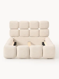 Westwing Collection Cama individual tapizada en borreguillo bouclé Tayla^ Camas Individuales|Camas Tapizadas