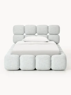 Westwing Collection Cama individual tapizada en borreguillo bouclé Tayla