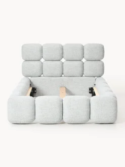 Westwing Collection Cama individual tapizada en borreguillo bouclé Tayla