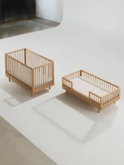 Niños Nobodinoz Cama infantil de madera de roble Pure, 70 x 140 cm