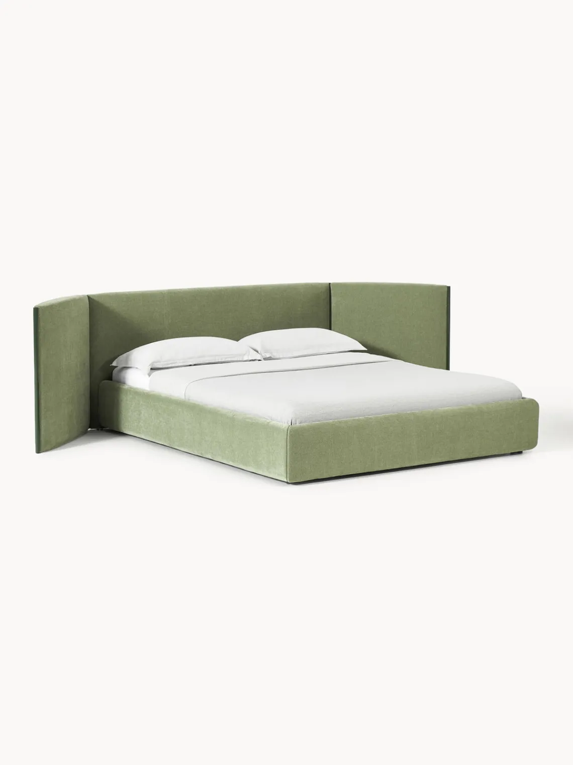 Westwing Collection Cama tapizada con cabecero plegable Otis^ Camas Tapizadas