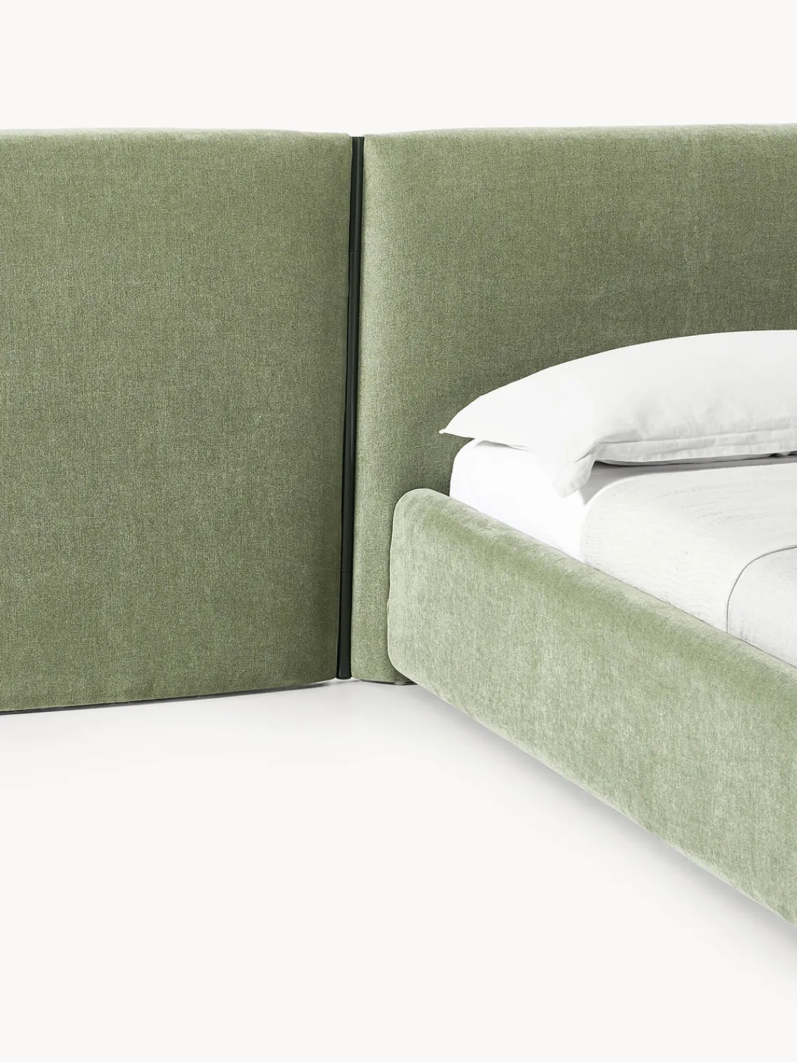 Westwing Collection Cama tapizada con cabecero plegable Otis^ Camas Tapizadas