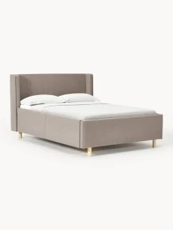Westwing Collection Cama tapizada con espacio de almacenamiento Arche