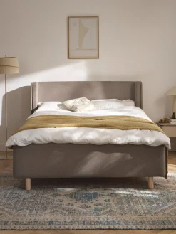 Westwing Collection Cama tapizada con espacio de almacenamiento Arche
