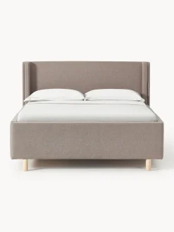 Westwing Collection Cama tapizada con espacio de almacenamiento Arche