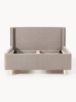 Westwing Collection Cama tapizada con espacio de almacenamiento Arche