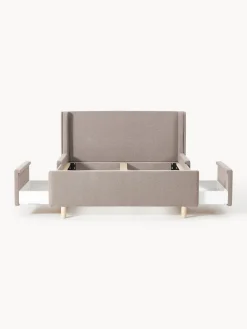 Westwing Collection Cama tapizada con espacio de almacenamiento Arche