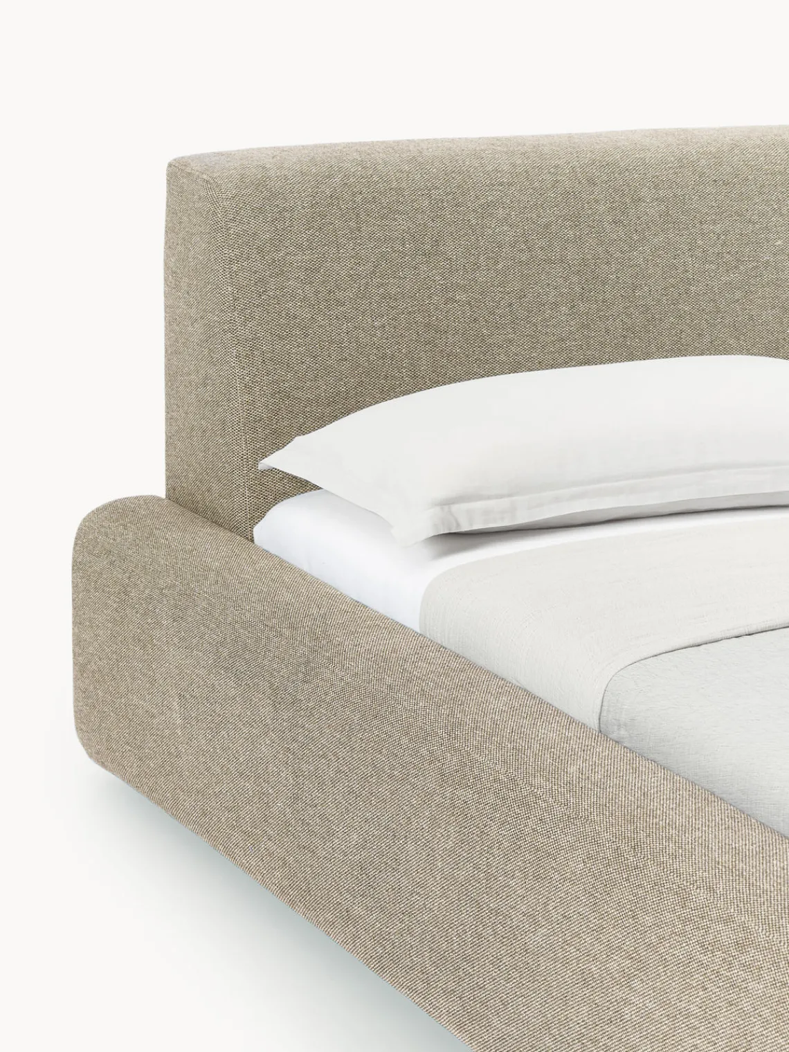 Westwing Collection Cama tapizada con espacio de almacenamiento Melva