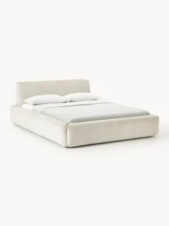 Westwing Collection Cama tapizada con espacio de almacenamiento Melva
