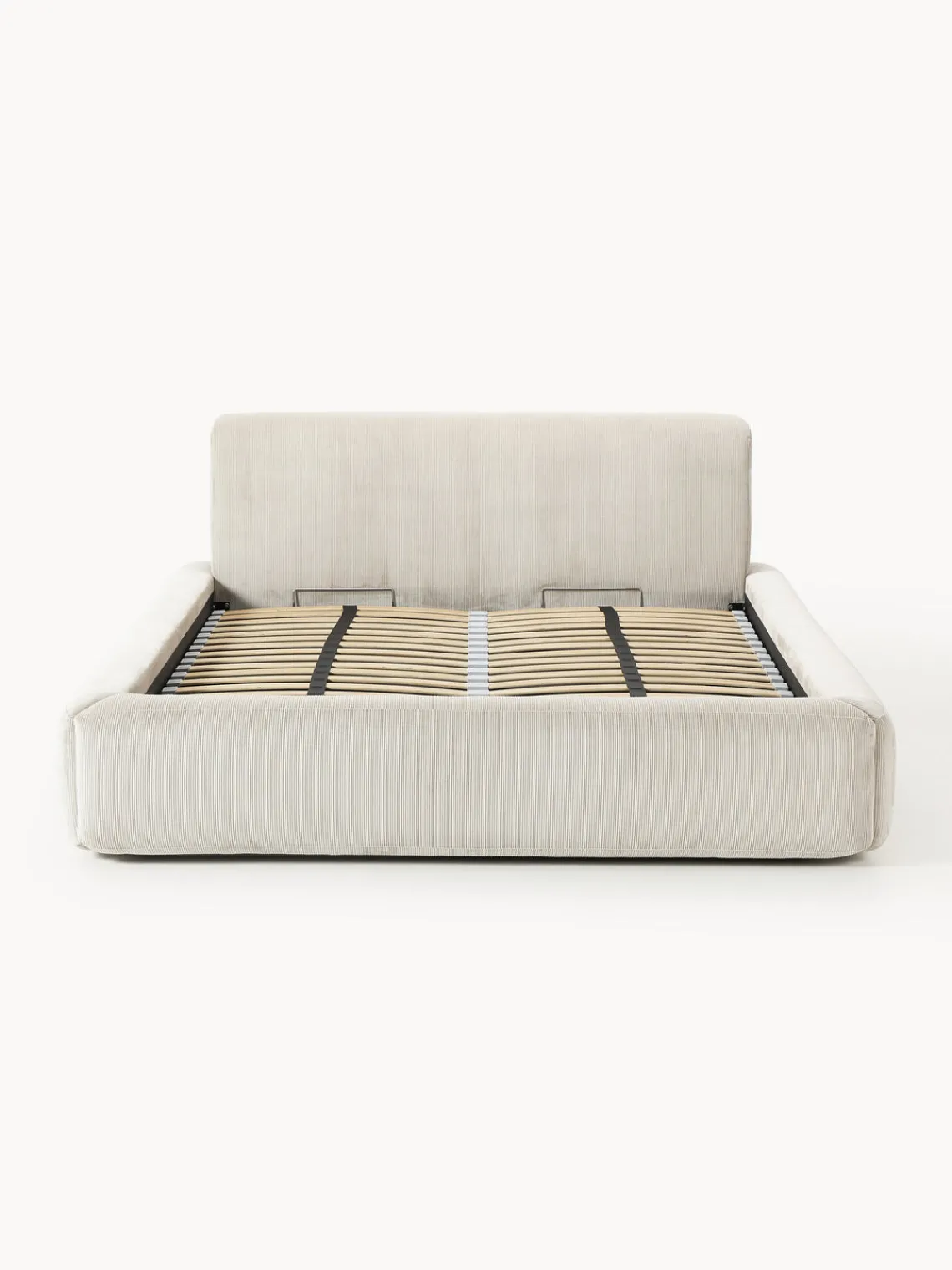 Westwing Collection Cama tapizada con espacio de almacenamiento Melva