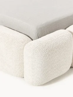 Westwing Collection Cama tapizada de borreguillo bouclé Tayla^ Camas Tapizadas|Camas