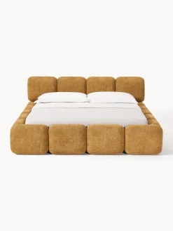 Westwing Collection Cama tapizada de borreguillo bouclé Tayla