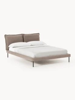 Westwing Collection Cama tapizada de borreguillo bouclé Amelia