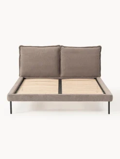 Westwing Collection Cama tapizada de borreguillo bouclé Amelia