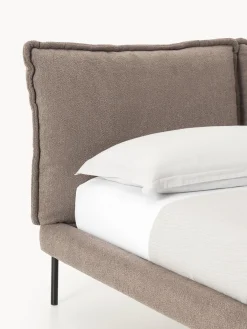 Westwing Collection Cama tapizada de borreguillo bouclé Amelia