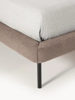 Westwing Collection Cama tapizada de borreguillo bouclé Amelia