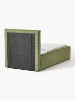 Westwing Collection Cama tapizada de pana con espacio de almacenamiento Dream