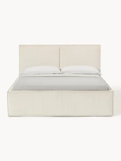 Westwing Collection Cama tapizada de pana con espacio de almacenaje Dream^ Camas Tapizadas|Camas