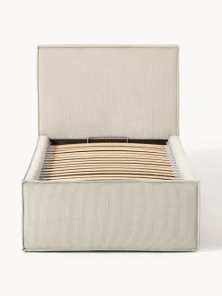 Westwing Collection Cama tapizada de pana con espacio de almacenamiento Dream
